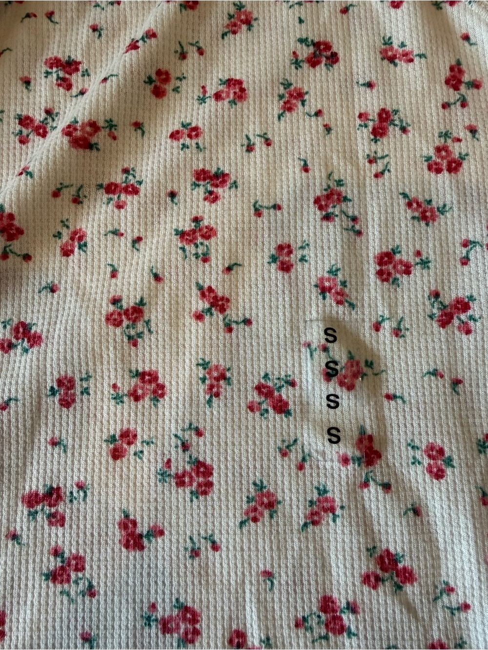 Billabong Cream Long-Sleeve Tee with Pink Floral Print - Picture 3 of 4